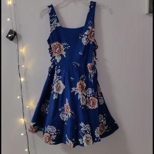 Blue floral dress